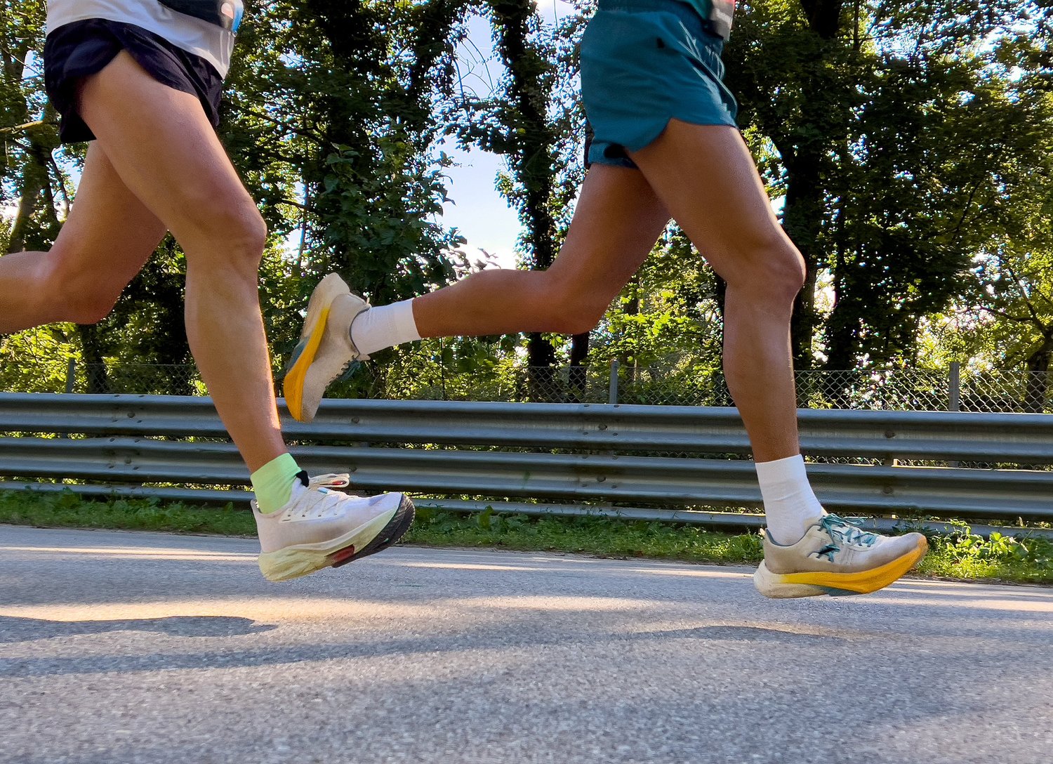 feet running legs intro