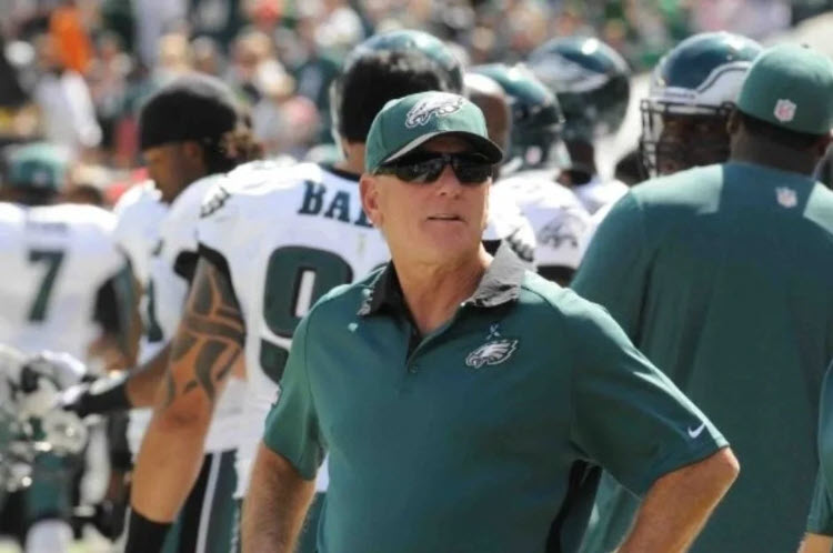 Dr. Cohen on field with Eagles players