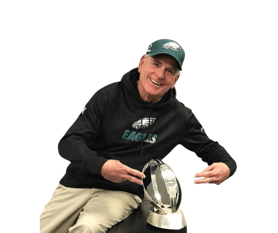 Dr. Lee S. Cohen pictured with Super Bowl Trophy